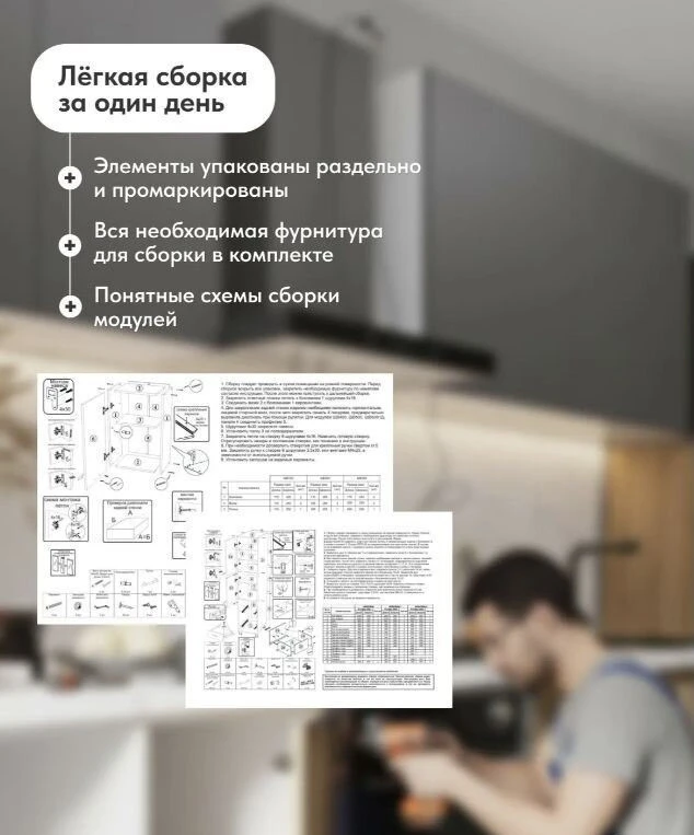 Кухонный гарнитур на заказ. Мираж 2450мм